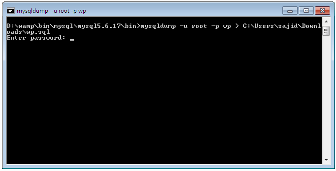 Export Database Mysql Command Line