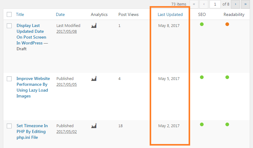 Display Last Updated Date On Post Screen In WordPress Artisans Web Display Last Updated Date On Post Screen In Wordpress Artisans Web