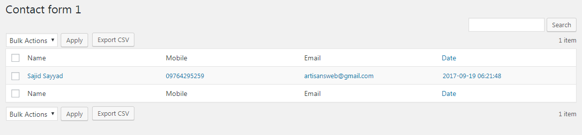 How To Save Contact Form 7 Submissions To Wordpress Database Artisans Web
